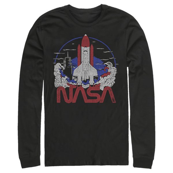 Men_s NASA Space Shuttle Lift Off Logo Long Sleeve Shirt