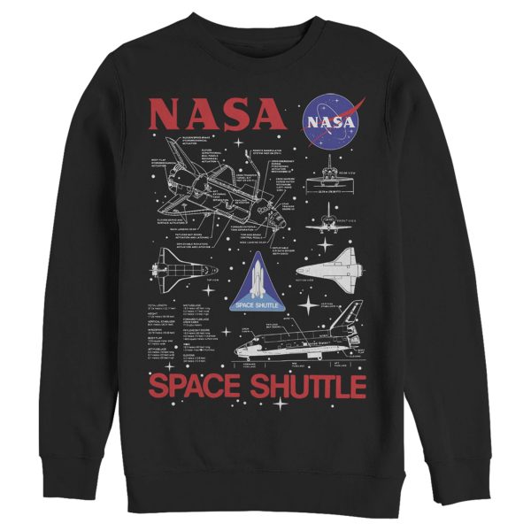 Men_s NASA Space Shuttle Schematic Details Sweatshirt