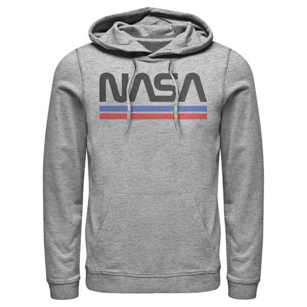 Men_s NASA Stripe Minimal Logo Vintage Pull Over Hoodie