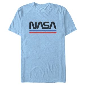 Men_s NASA Stripe Minimal Logo Vintage T-Shirt
