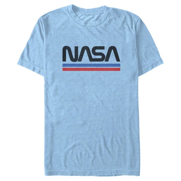 Men_s NASA Stripe Minimal Logo Vintage T-Shirt