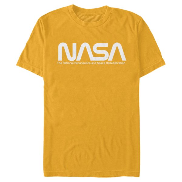 Men_s NASA Text Simple Logo T-Shirt