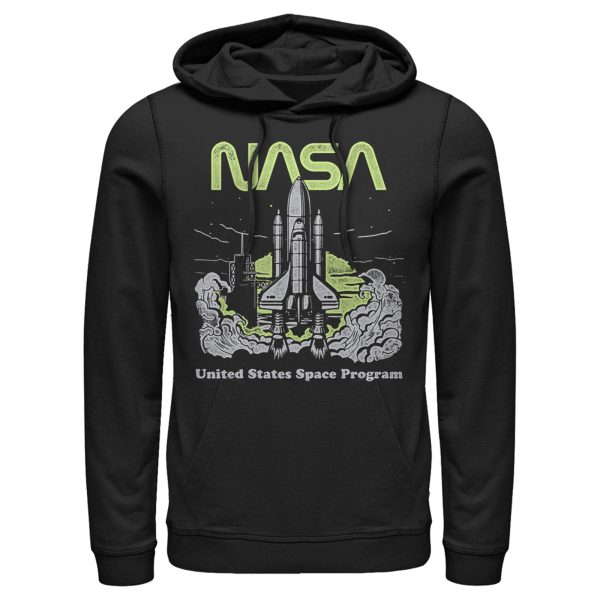 Men_s NASA United States Space Program Vintage Poster Pull Over Hoodie