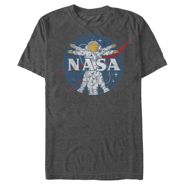 Men_s NASA Vitruvian Astronaut Chevron Logo T-Shirt