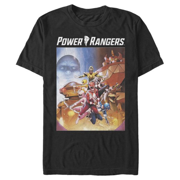 Men_s Power Rangers Team Collage Poster T-Shirt