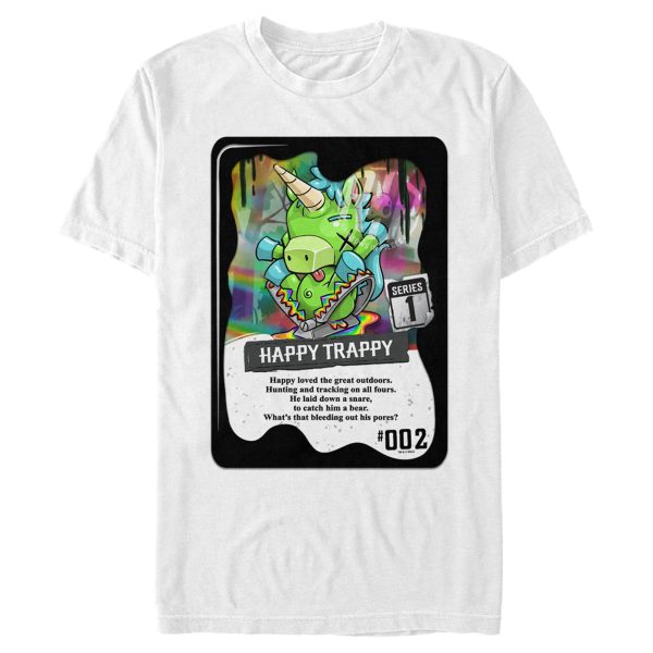 Men_s R.I.P. Rainbows in Pieces Happy Trappy Unicorn Card T-Shirt