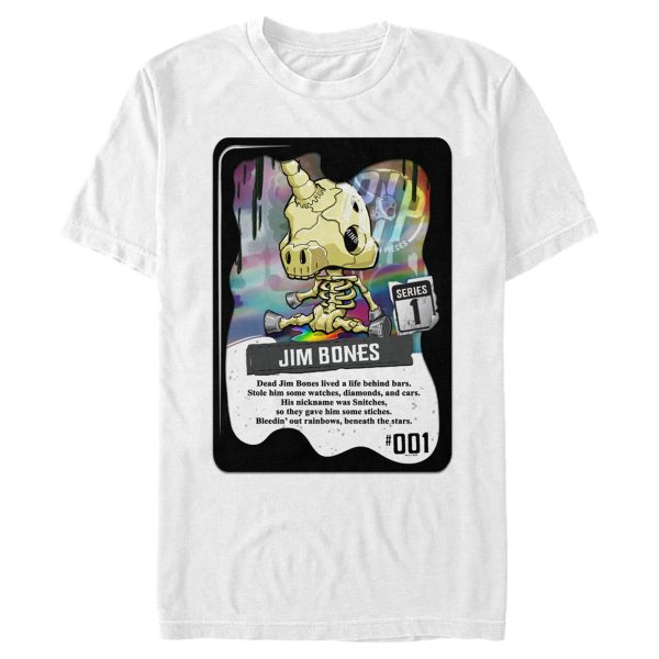 Men_s R.I.P. Rainbows in Pieces Jim Bones Unicorn Card T-Shirt