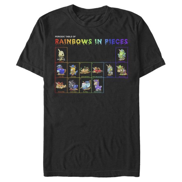 Men_s R.I.P. Rainbows in Pieces Periodic Table of Unicorns T-Shirt