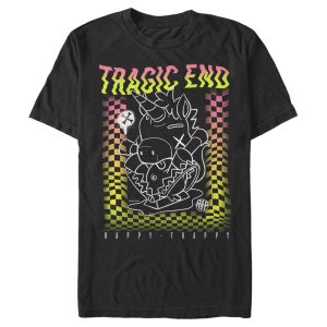 Men_s R.I.P. Rainbows in Pieces Retro Happy Trappy Tragic End T-Shirt