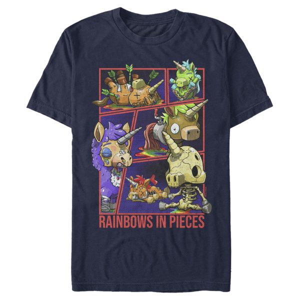 Men_s R.I.P. Rainbows in Pieces Unicorn Panels T-Shirt