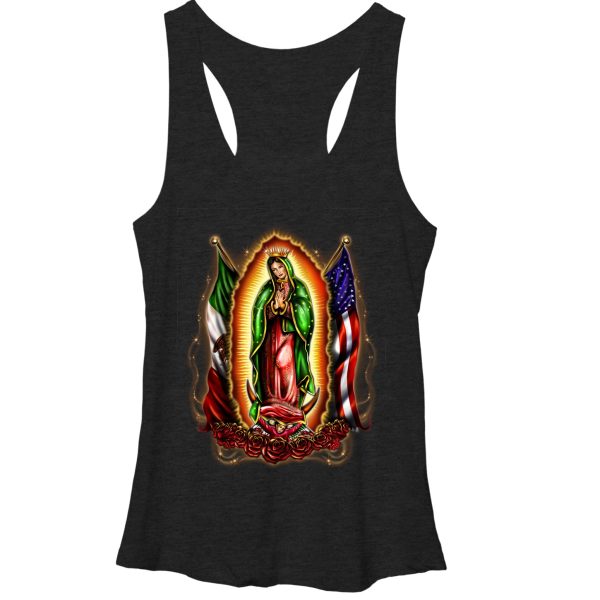 Women_s Aztlan Our Lady of Guadalupe Racerback Tank Top