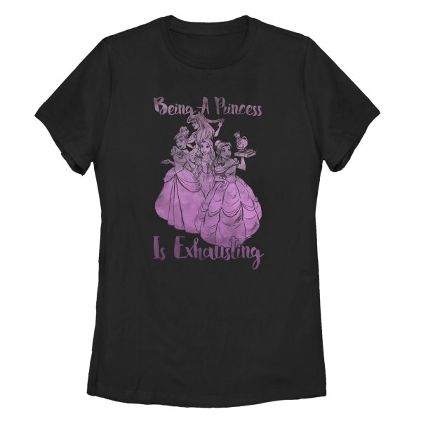 Women_s Disney Princesses Being a is Exhausting T-Shirt