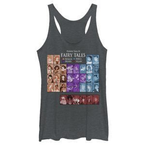 Women_s Disney Princesses Periodic Table Racerback Tank Top