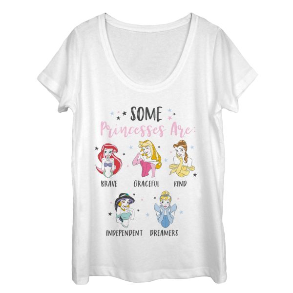 Women_s Disney Princesses Personalities Scoop Neck