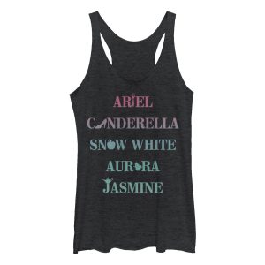 Women_s Disney Princesses Symbols Racerback Tank Top