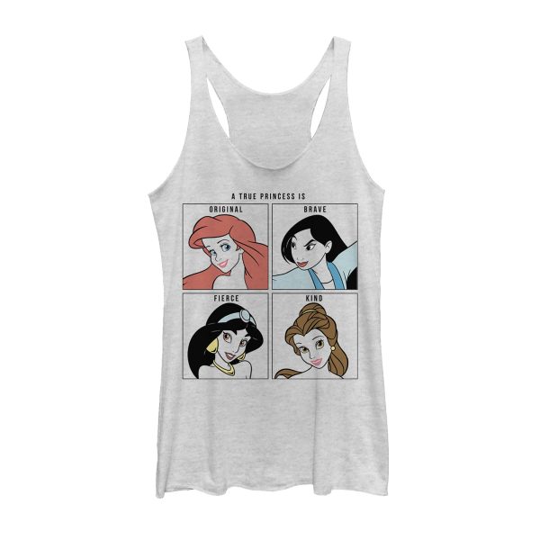 Women_s Disney Princesses True Qualities Racerback Tank Top