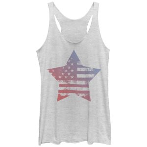 Women_s Lost Gods American Flag Star Racerback Tank Top