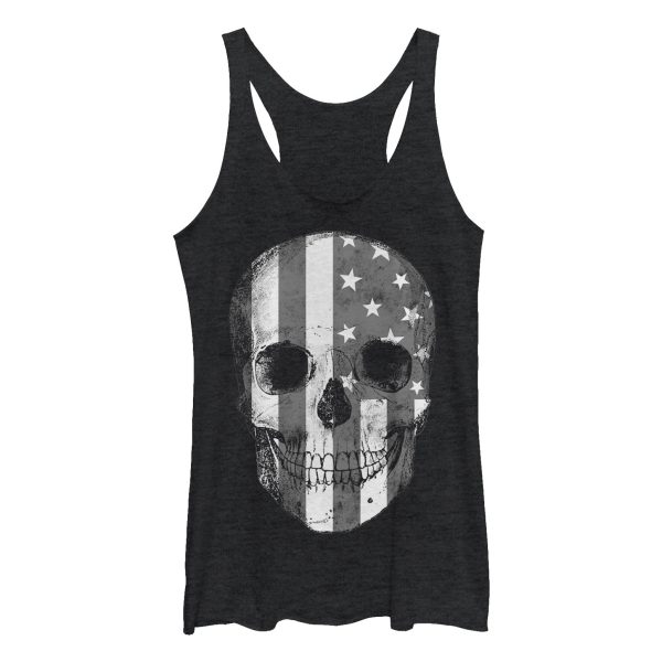 Women_s Lost Gods American Flagscale Skull Racerback Tank Top