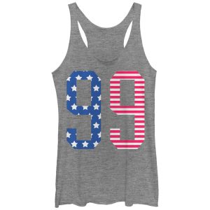 Women_s Lost Gods American Number 99 Racerback Tank Top