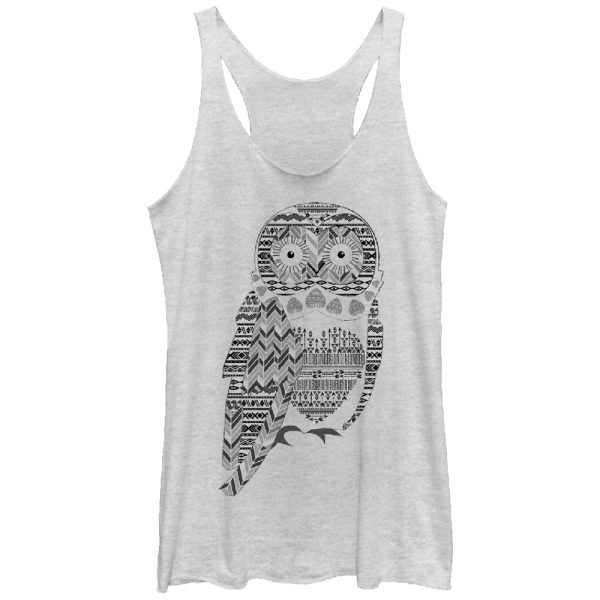 Women_s Lost Gods Arrow Print Owl Racerback Tank Top