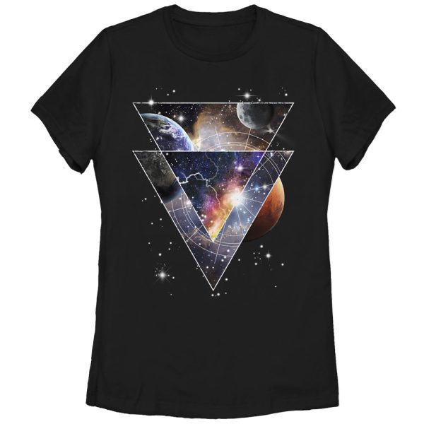 Women_s Lost Gods Astro Space Triangles T-Shirt