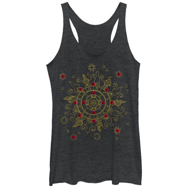 Women_s Lost Gods Astrological Calendar Racerback Tank Top