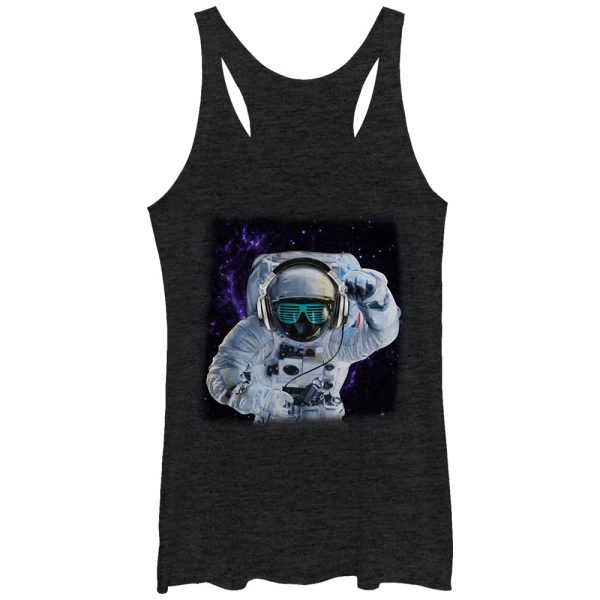 Women_s Lost Gods Astronaut Headphones Racerback Tank Top