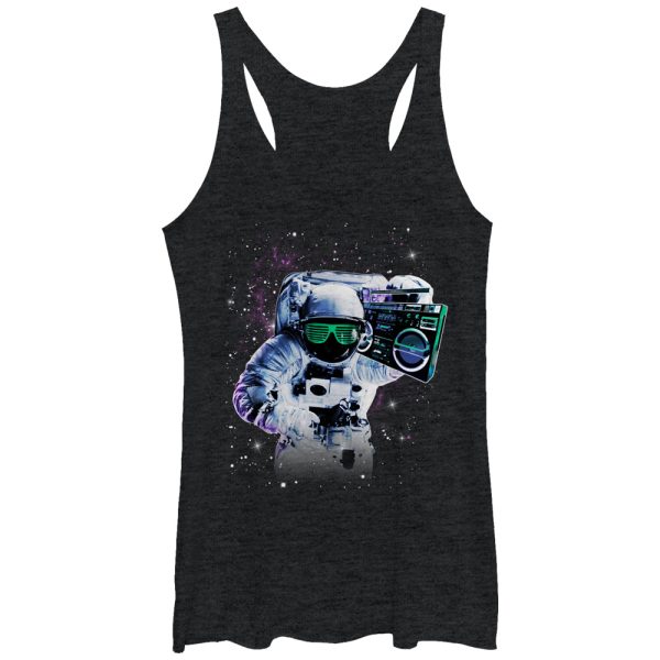 Women_s Lost Gods Astronaut Space Boombox Racerback Tank Top