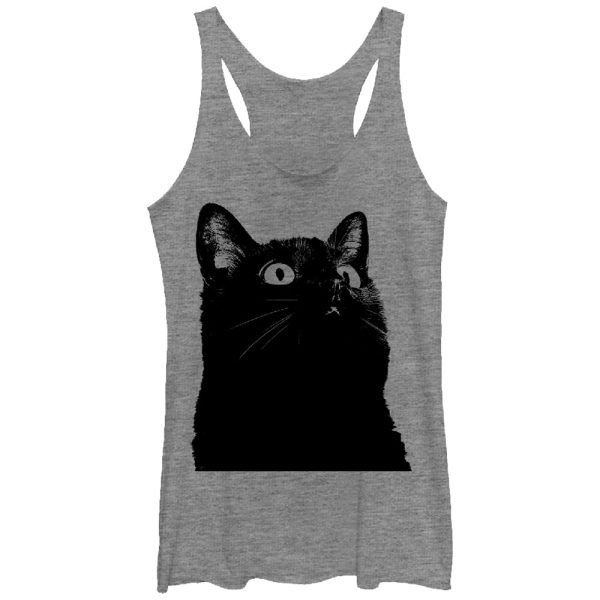 Women_s Lost Gods Black Cat Profile Racerback Tank Top