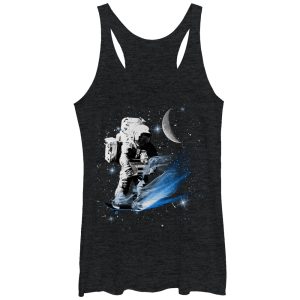 Women_s Lost Gods Boombox Astronaut in Space Racerback Tank Top