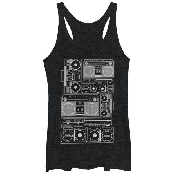 Women_s Lost Gods Boomboxes Racerback Tank Top