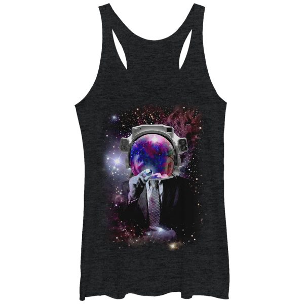 Women_s Lost Gods Business Suit Space Man Racerback Tank Top