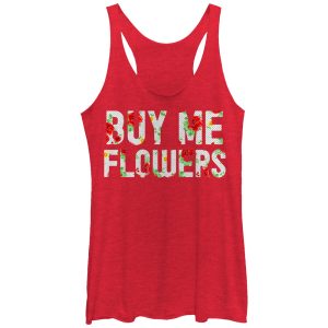 Women_s Lost Gods Buy Me Flowers Racerback Tank Top