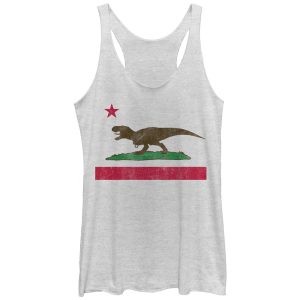 Women_s Lost Gods California Dinosaur Racerback Tank Top