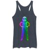 Women_s Lost Gods Cat Astronaut Rainbow Racerback Tank Top