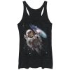 Women_s Lost Gods Cat Astronaut Space Galaxy Racerback Tank Top