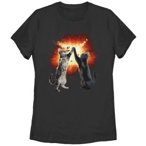 Women_s Lost Gods Cat High Five Explosion T-Shirt