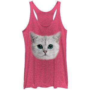 Women_s Lost Gods Cat Stare Racerback Tank Top