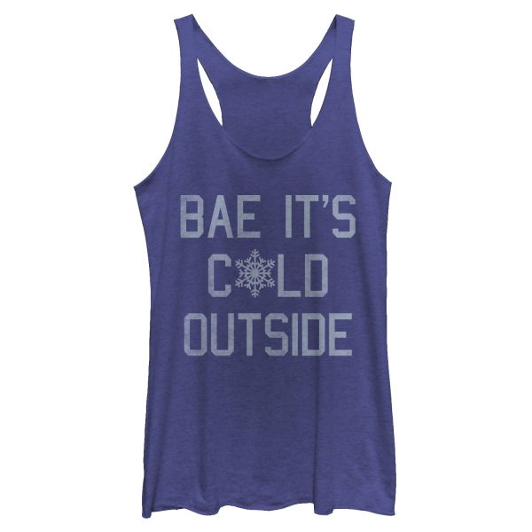 Women_s Lost Gods Christmas Bae It_s Cold Outside Racerback Tank Top