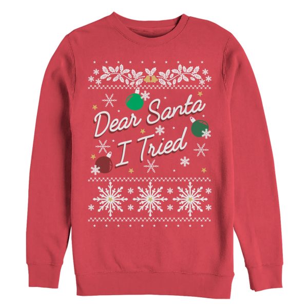 Women_s Lost Gods Christmas Dear Santa I Tried Sweatshirt