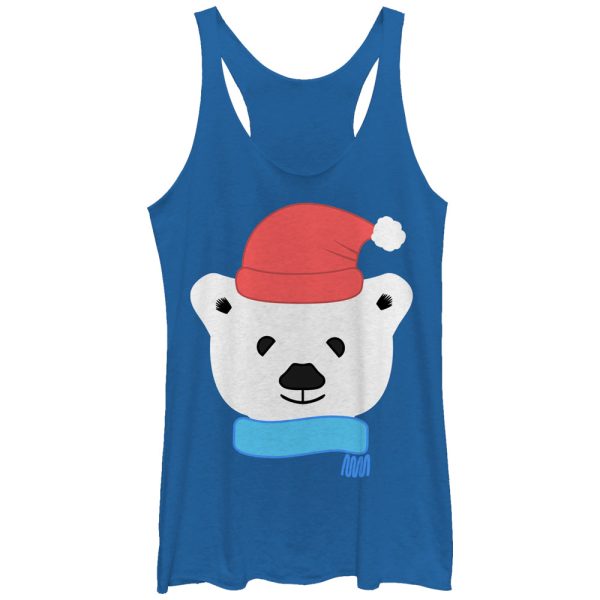 Women_s Lost Gods Christmas Polar Bear Racerback Tank Top