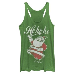 Women_s Lost Gods Christmas Santa Classic Ho Ho Ho Racerback Tank Top