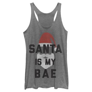 Women_s Lost Gods Christmas Santa is my Bae Racerback Tank Top