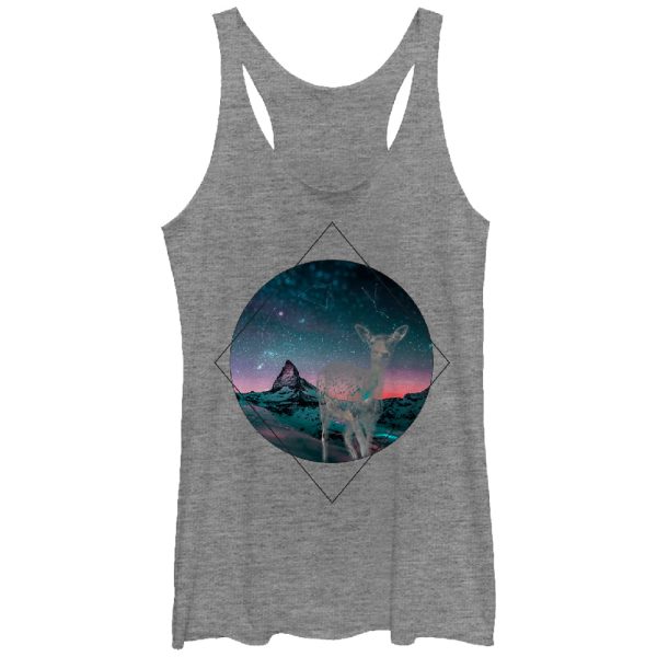 Women_s Lost Gods Constellation Deer Racerback Tank Top