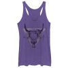 Women_s Lost Gods Cow Skull Triangle Racerback Tank Top
