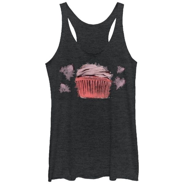 Women_s Lost Gods Cupcake Hearts Racerback Tank Top