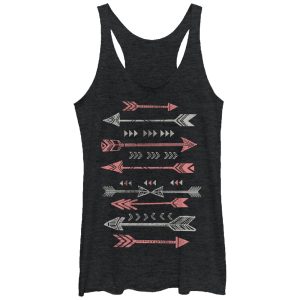 Women_s Lost Gods Distressed Tribal Arrows Racerback Tank Top