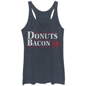 Women_s Lost Gods Donuts and Bacon 2016 Racerback Tank Top