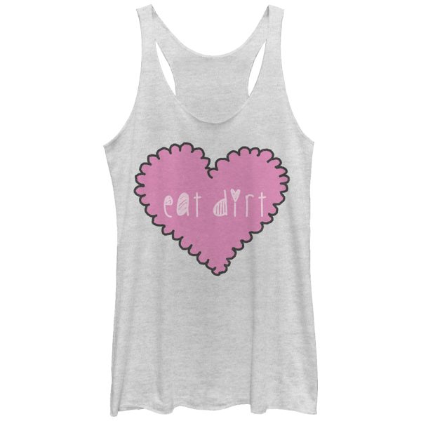 Women_s Lost Gods Eat Dirt Heart Racerback Tank Top