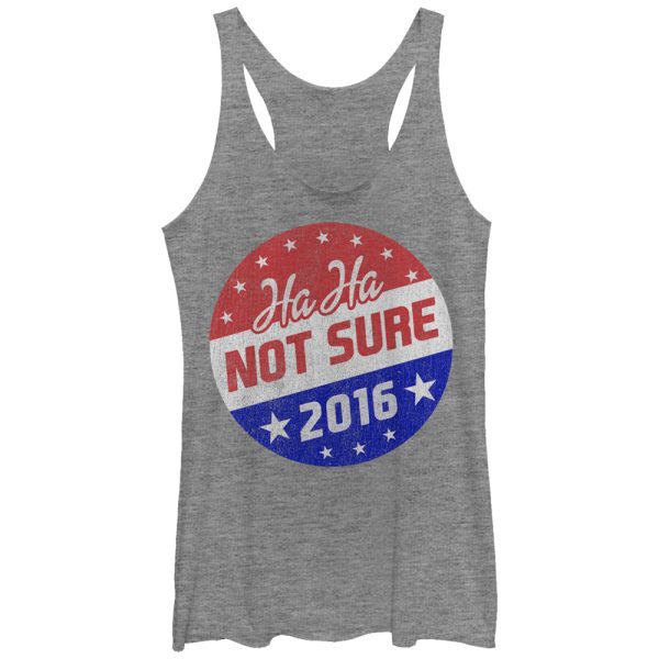 Women_s Lost Gods Election Ha Ha Not Sure 2016 Racerback Tank Top